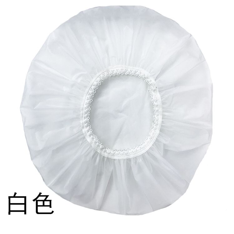 Solid-color shower caps, single-layer plastic waterproof shower caps, practical household shower caps, kitchen fume caps, factory direct sales Application Scenario