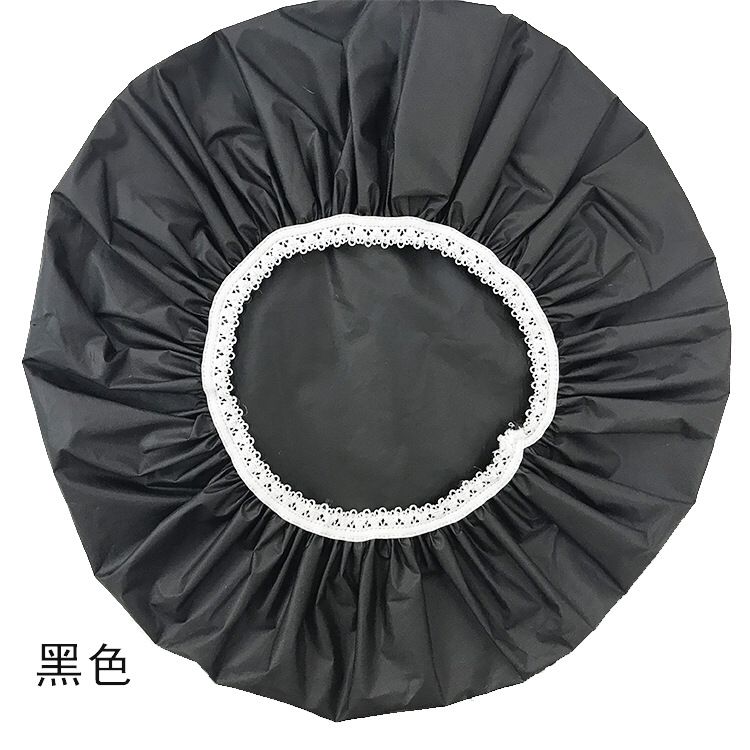 Solid-color shower caps, single-layer plastic waterproof shower caps, practical household shower caps, kitchen fume caps, factory direct sales Specification image