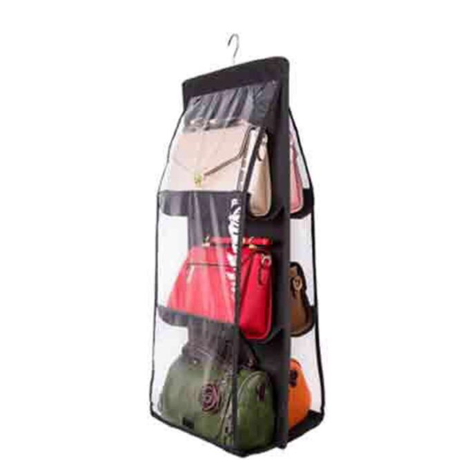 Transparent six-port hanging bag with thickened dust-proof bag for export