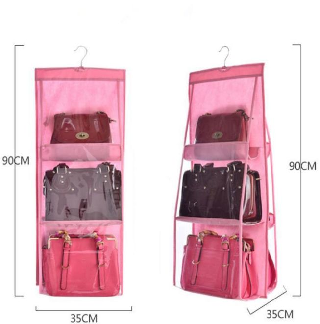 Transparent six-port hanging bag with thickened dust-proof bag for export Specification image
