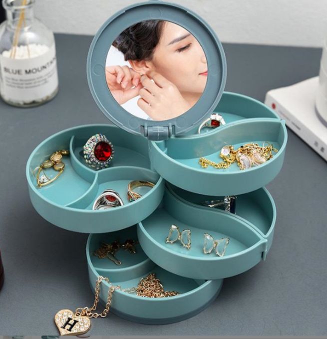 Multicapa giratoria hanfu jewelry box comercio exterior details Picture