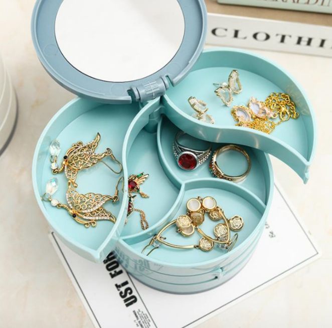 Multicapa giratoria hanfu jewelry box comercio exterior Specification image
