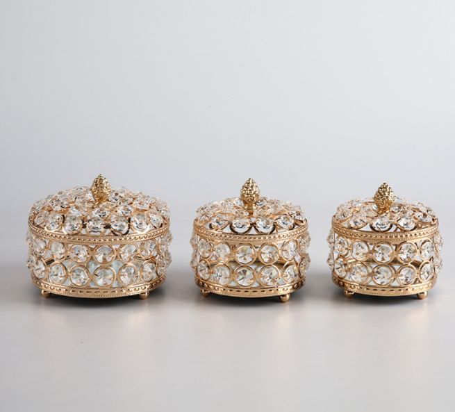 European luxury crystal jewelry box for export details Picture