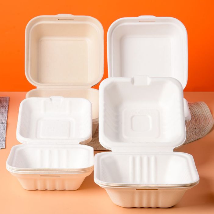 蛋糕便当盒纸浆汉堡餐盒外贸