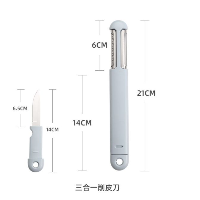 Stainless steel peeler and peeler three-in-one shrimp thread knife for export Application Scenario