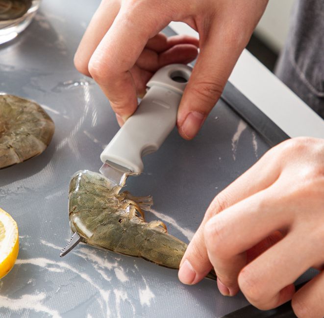 Stainless steel peeler and peeler three-in-one shrimp thread knife for export details Picture