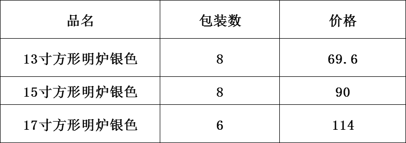 DF99003  方形明炉金色  DF TRADING HOUSE详情1