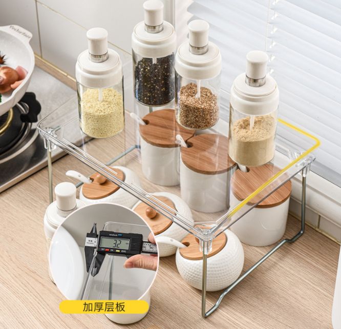Simple ins transparent single-layer shelving for export Specification image