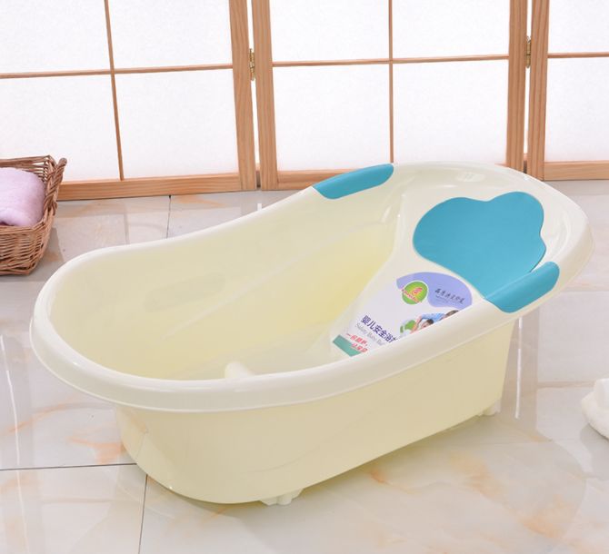 加厚可坐躺排水婴儿浴盆外贸详情图2