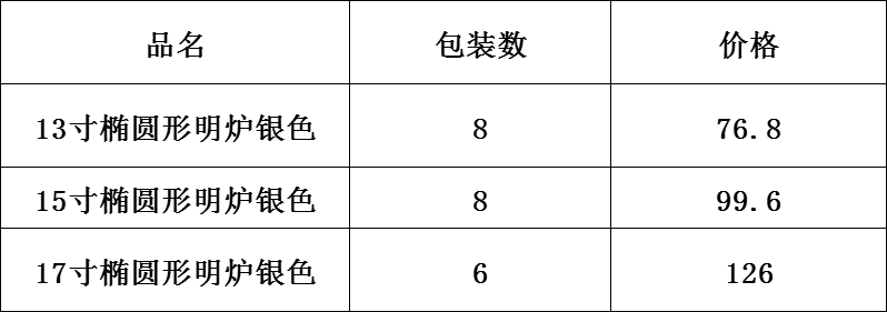 DF99003  椭圆形明炉银色  DF TRADING HOUSE详情1