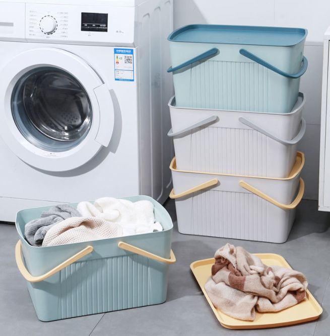 Dirty clothes basket with cover storage basket for export
