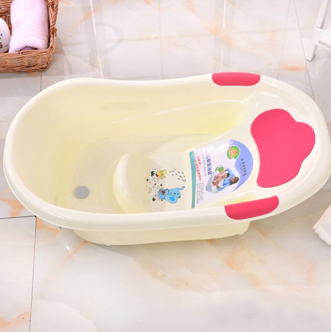 加厚可坐躺排水婴儿浴盆外贸详情图1