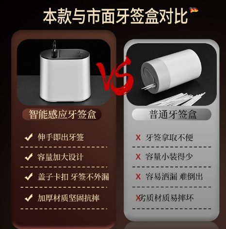 网红创意牙签筒白底实物图