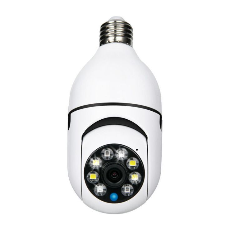 新款小黄人200万灯头款监控灯泡1080P手机WIFI远程摄像头 吊顶小黄人E27 无线摄像头 网络摄像机 灯泡摄像头 图