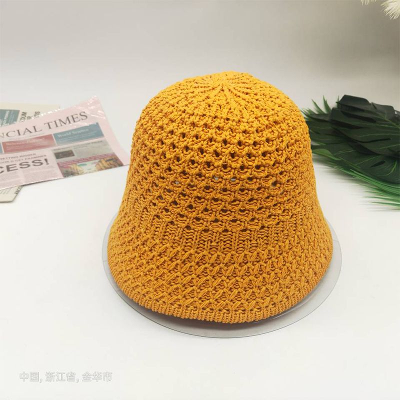 女帽帽子女日系镂空透气渔夫帽春夏遮阳防晒盆帽韩版显脸小水桶帽草帽