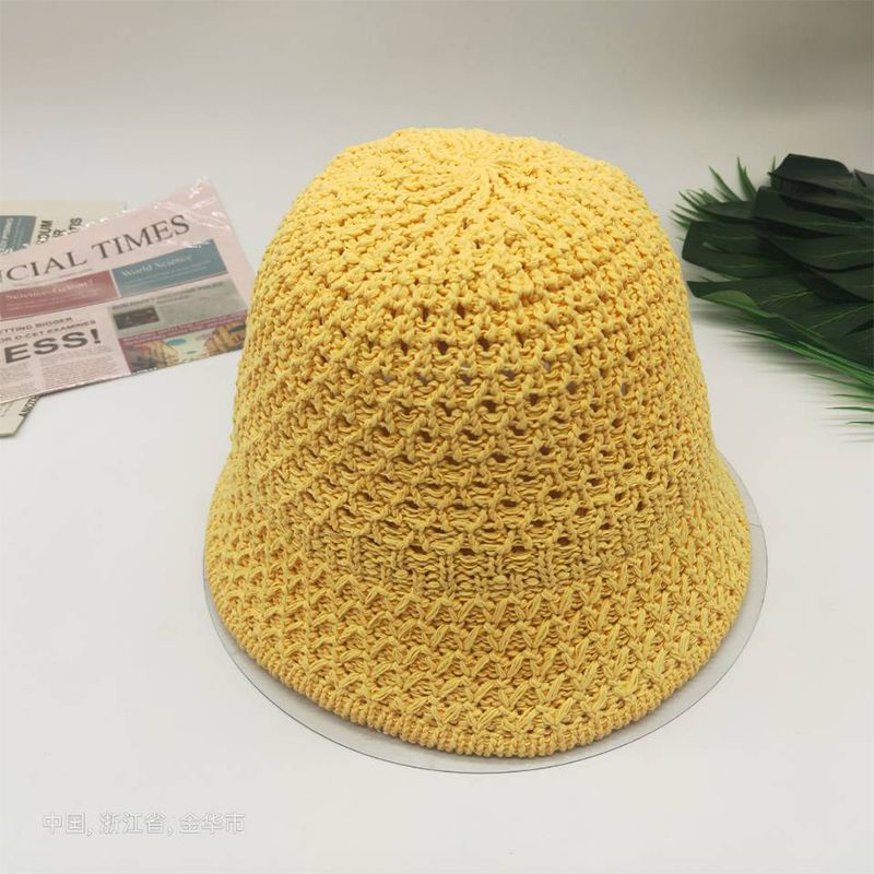 女帽帽子女日系镂空透气渔夫帽春夏遮阳防晒盆帽韩版显脸小水桶帽草帽详情图8