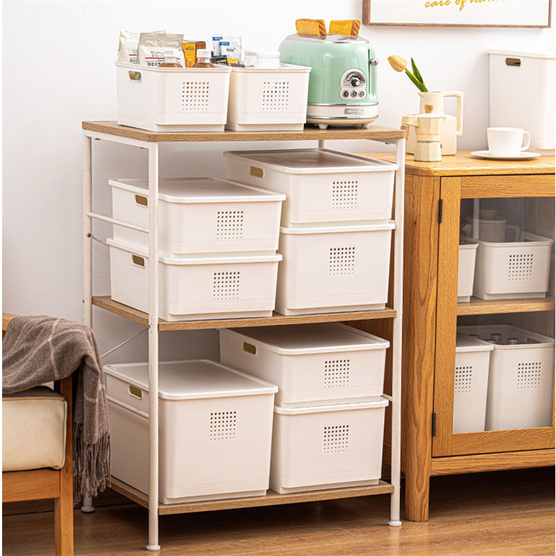 桌面带轮子带盖塑料收纳盒儿童玩具整理衣服被子袜子收纳客厅盒零食杂物储物盒详情4