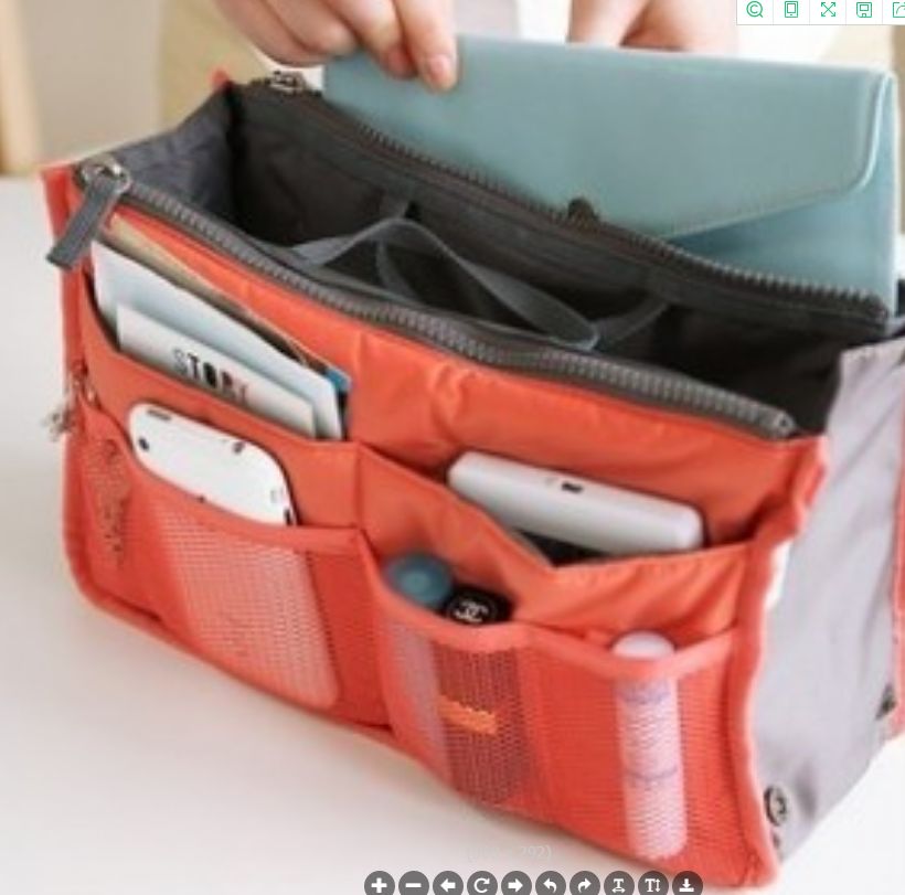 Multifunctional double zipper bag foreign trade