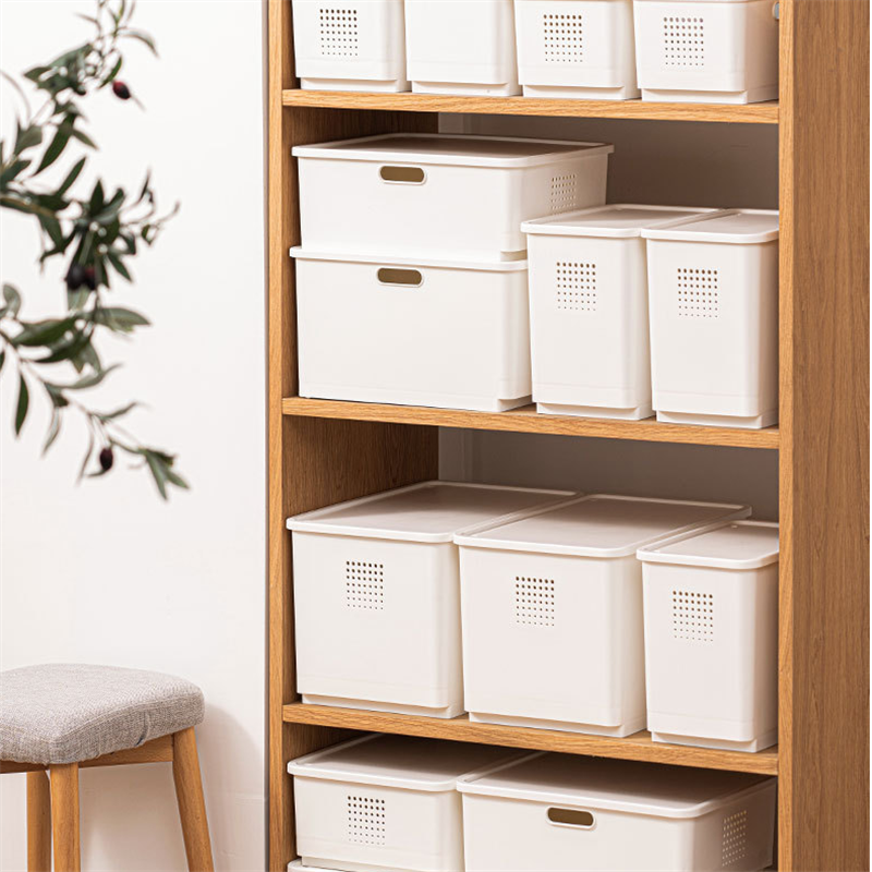 桌面带轮子带盖塑料收纳盒儿童玩具整理衣服被子袜子收纳客厅盒零食杂物储物盒详情2