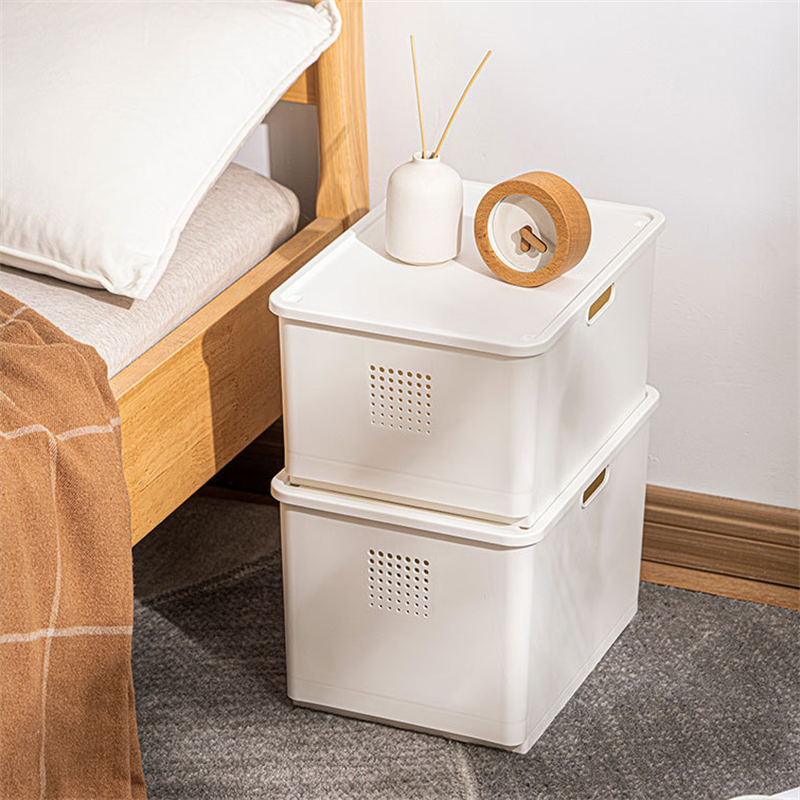 桌面带轮子带盖塑料收纳盒儿童玩具整理衣服被子袜子收纳客厅盒零食杂物储物盒详情6