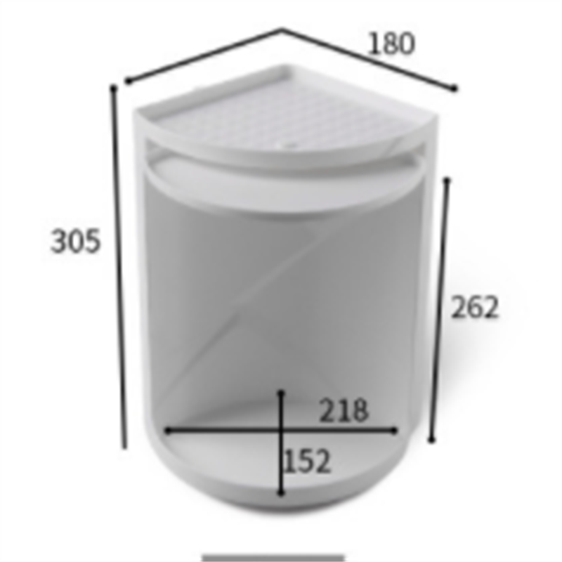 浴室旋转三角置物架吸壁挂壁塑料收纳整理架厨房卫浴防尘储物柜墙角架化妆台面收纳盒详情12