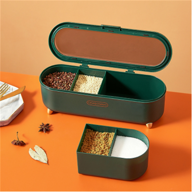 轻奢风多格调味盒罐子密封调味料盒子家用盐糖味精鸡精等厨房收纳组合套装盒子详情4