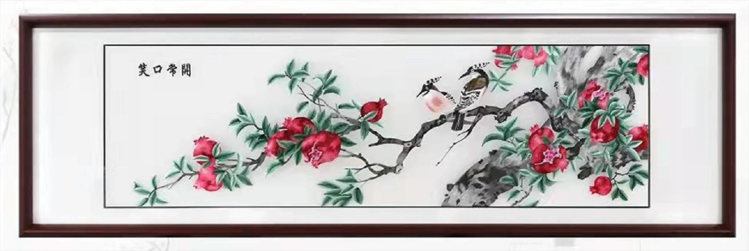 New Chinese Embroidery Finished Bed Paintings Hanging Paintings Boutique Elegant Landscape Flowers And Birds Bedroom Living Room Painting Application Scenario