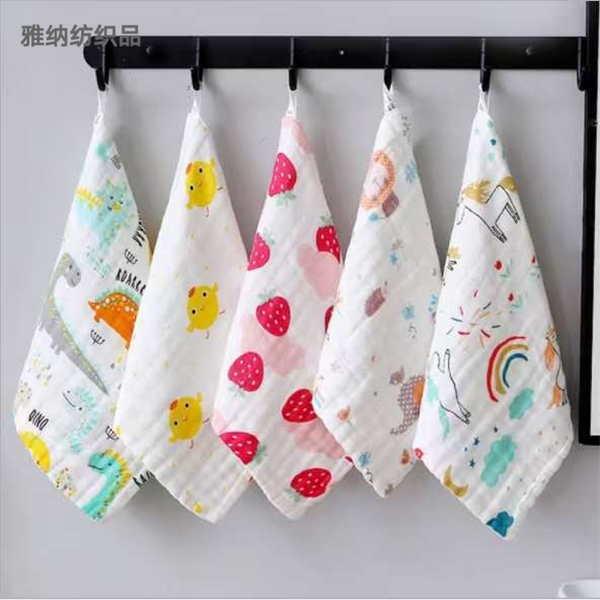 Six-layer high density cotton gauze square towel child towel child towel bath towel baby saliva towel face towel
