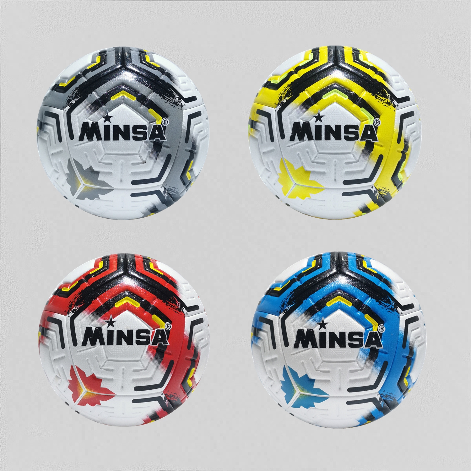 Yiwu Football Factory Direct Sales Minsa Standard 4/5 Selling Football Tpe Material Machine Stitched Football High Elastic Wear-Resistant Foot Feeling Good Adult Students Daily Training Special Football Custom Logo