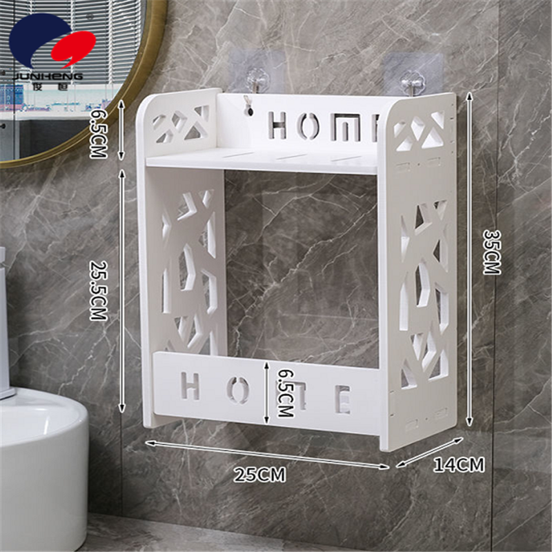 Non-drilling bathroom shelf, wall-mounted cosmetic storage box, bathroom, bedroom storage rack details Picture