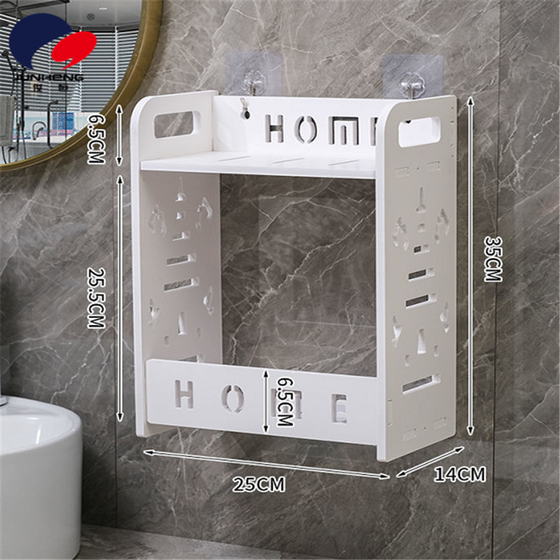 Non-drilling bathroom shelf, wall-mounted cosmetic storage box, bathroom, bedroom storage rack Specification image