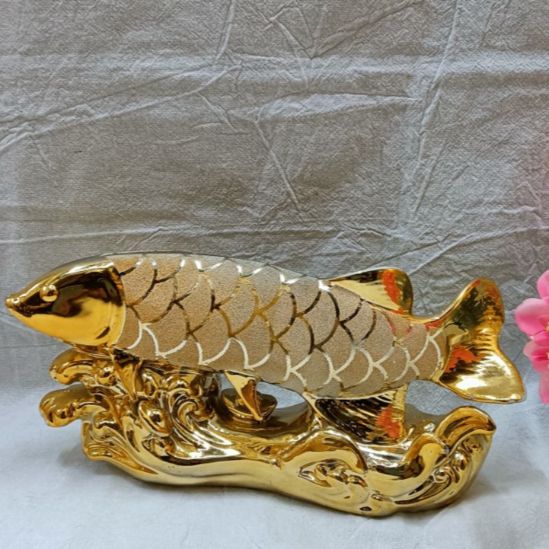 宝仙陶瓷摆件动物鱼，金龙7888店