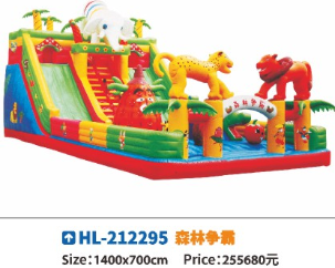 Forest Battle Hualong manufacturers direct inflatable slide inflatable castle Hualong toys