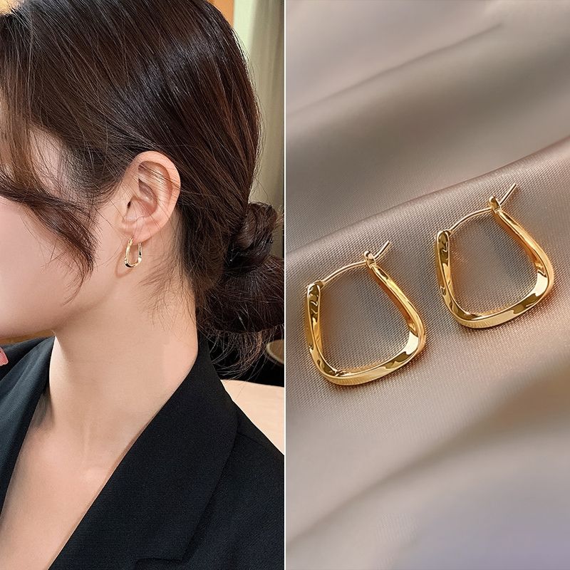 Earring female new shaped earring niche design high sense earring cool earring line earring