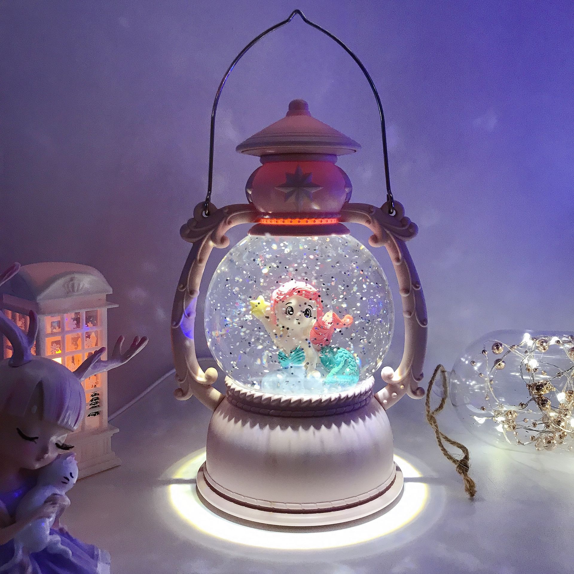 Water Lantern Music Box Automatic Snow To Send Children Birthday Gift Music Box