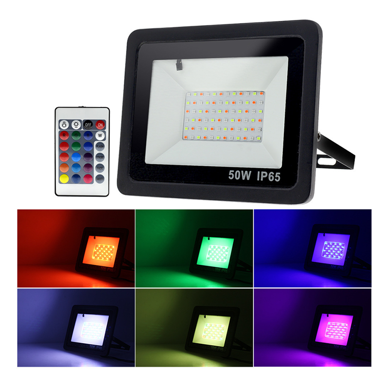 10-300W Outdoor Waterproof Wireless Control RGB Color Changing Floodlight Smart Wifi Projector Lamp LED Light thumbnail