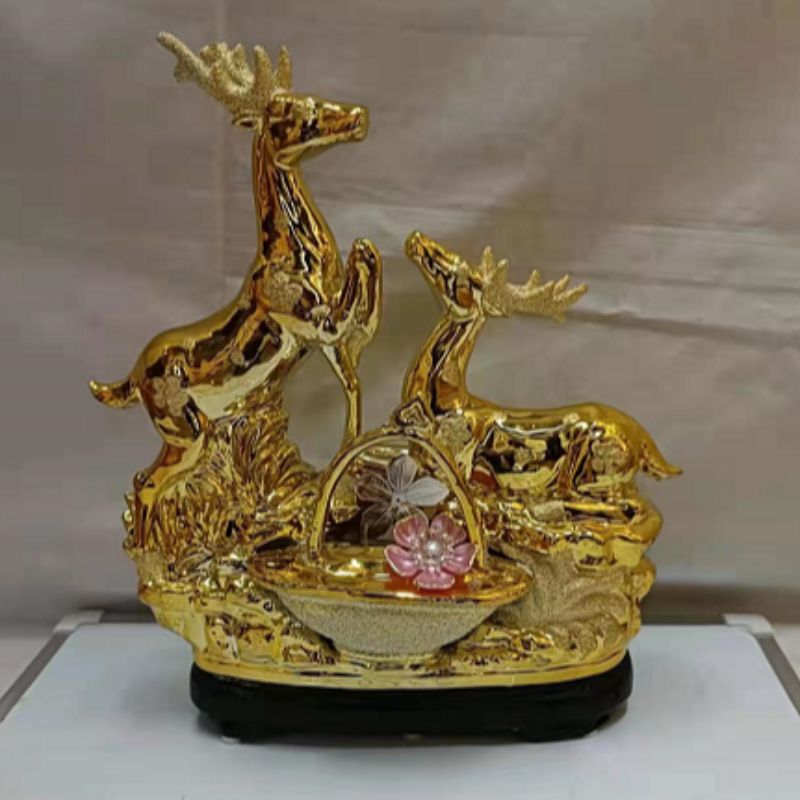 Ceramic craft ornaments, animal deer, Baoxian Handicrafts 12-3