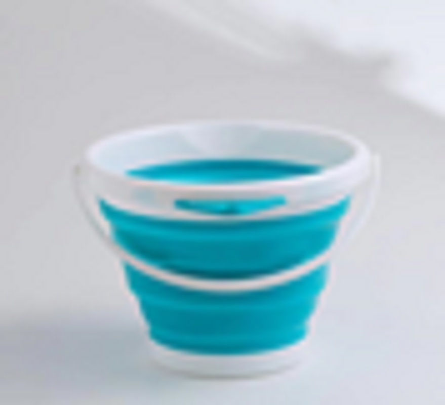 A large blue folding bucket pic 1