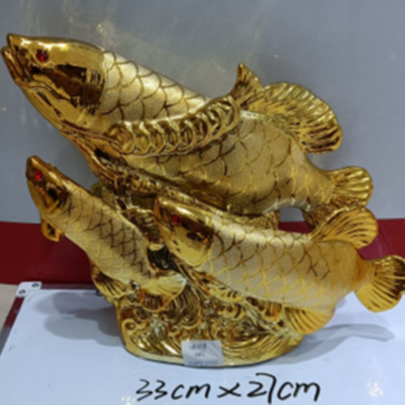 宝仙工艺品陶瓷摆件鱼101金龙鱼