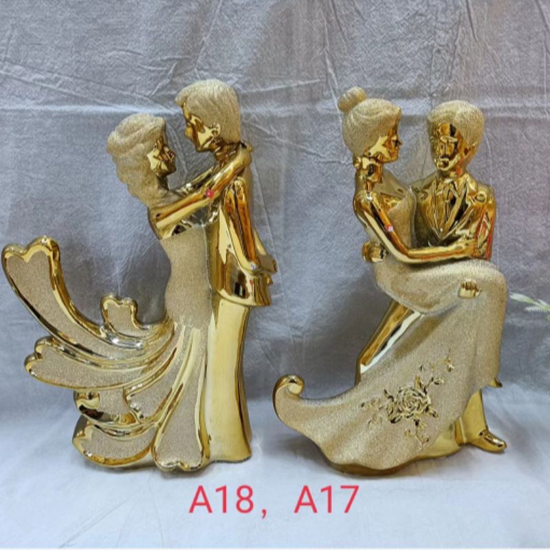 Baoxian Craft Ceramic ornaments, figures, couples, India