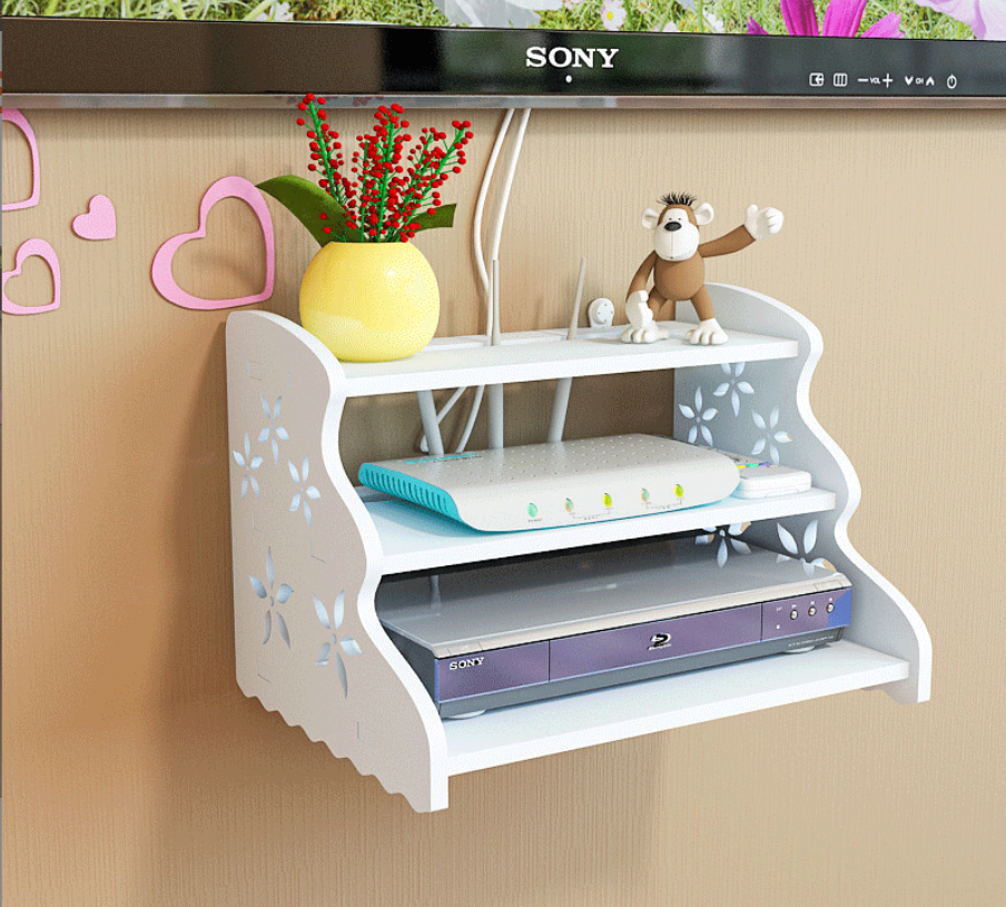 墙上电视机顶盒架细节图