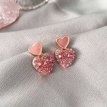 Earring woman new full diamond earring niche design high sense earring cool earring drop oil set earring