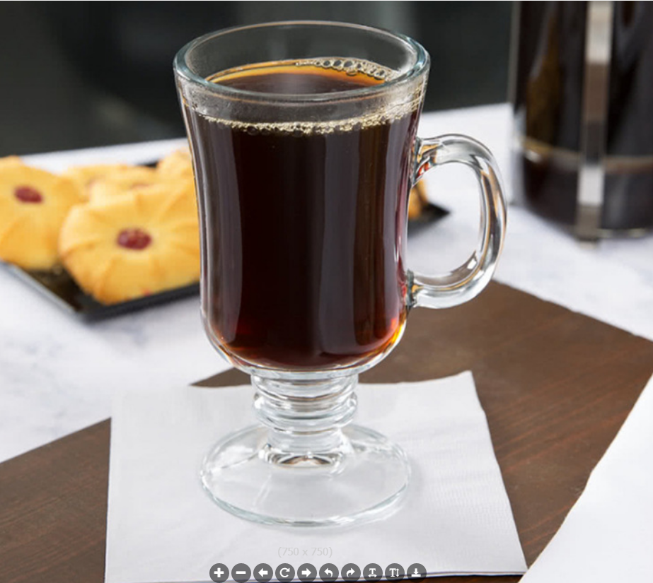 Coffee cup glass with handle cold drink juice dessert cup