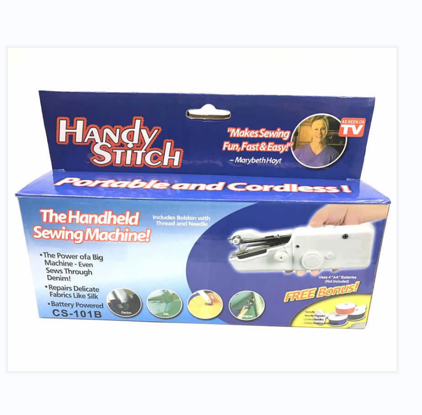 Hand-held portable sewing machine for foreign trade