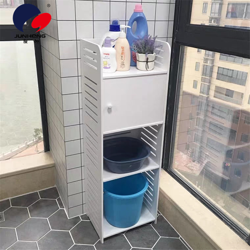 Bathroom storage rack, floor-standing waterproof toilet, washroom storage cabinet, bathroom storage cabinet, toilet side cabinet, seam cabinet pic 1