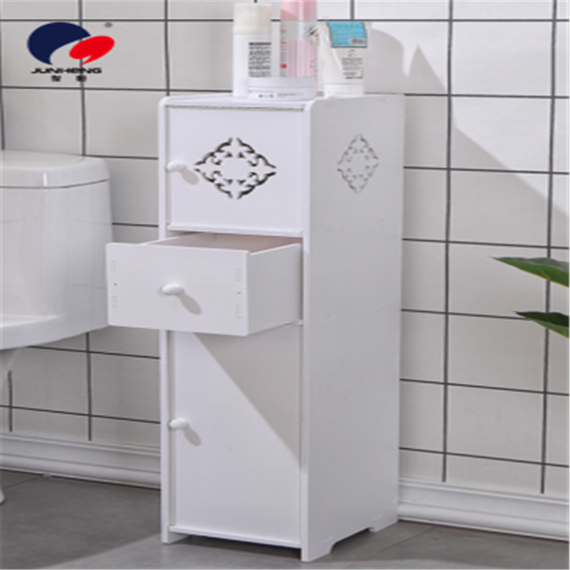 卫生间置物架落地防水厕所洗手间收纳柜浴室储物柜马桶边柜夹缝柜图