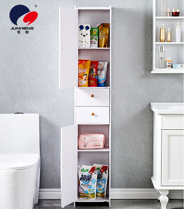 Bathroom storage rack, floor-standing waterproof toilet, washroom storage cabinet, bathroom storage cabinet, toilet side cabinet, seam cabinet pic 4