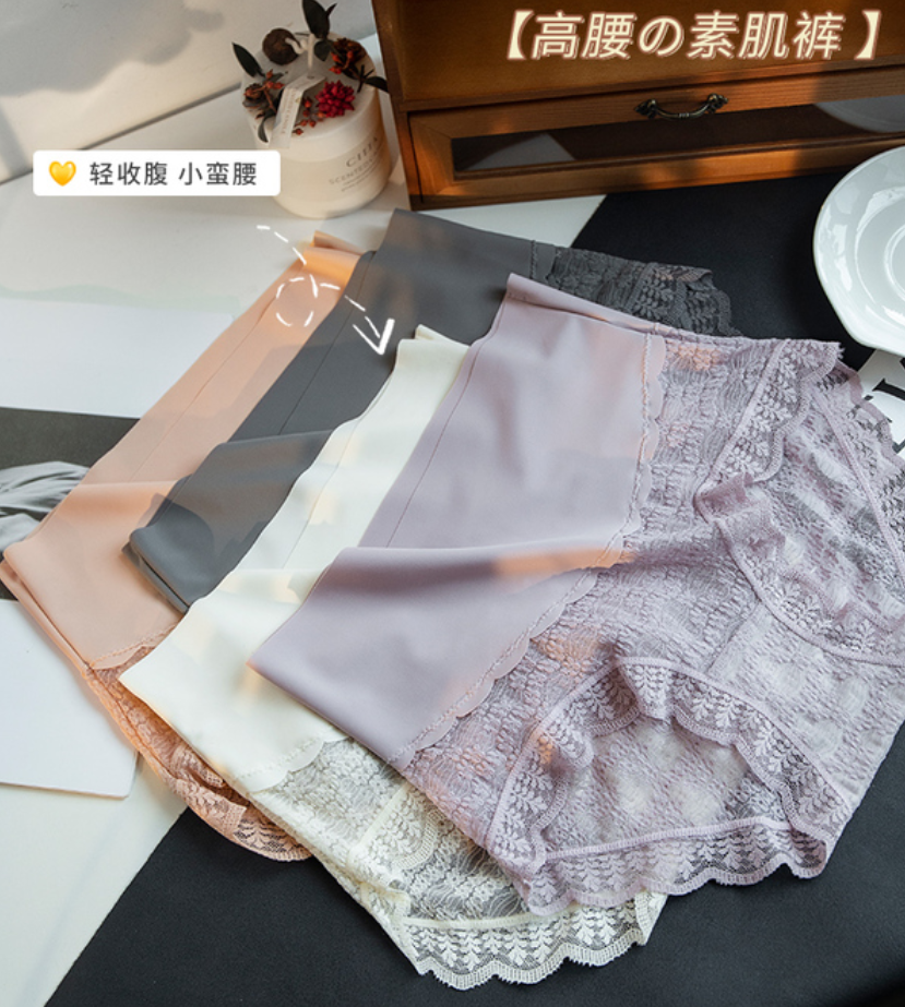 High-waisted underwear for women to tuck in the abdomen, lift the buttocks and reduce the tummy. Summer thin lace breathable bestseller for women. New style without seams