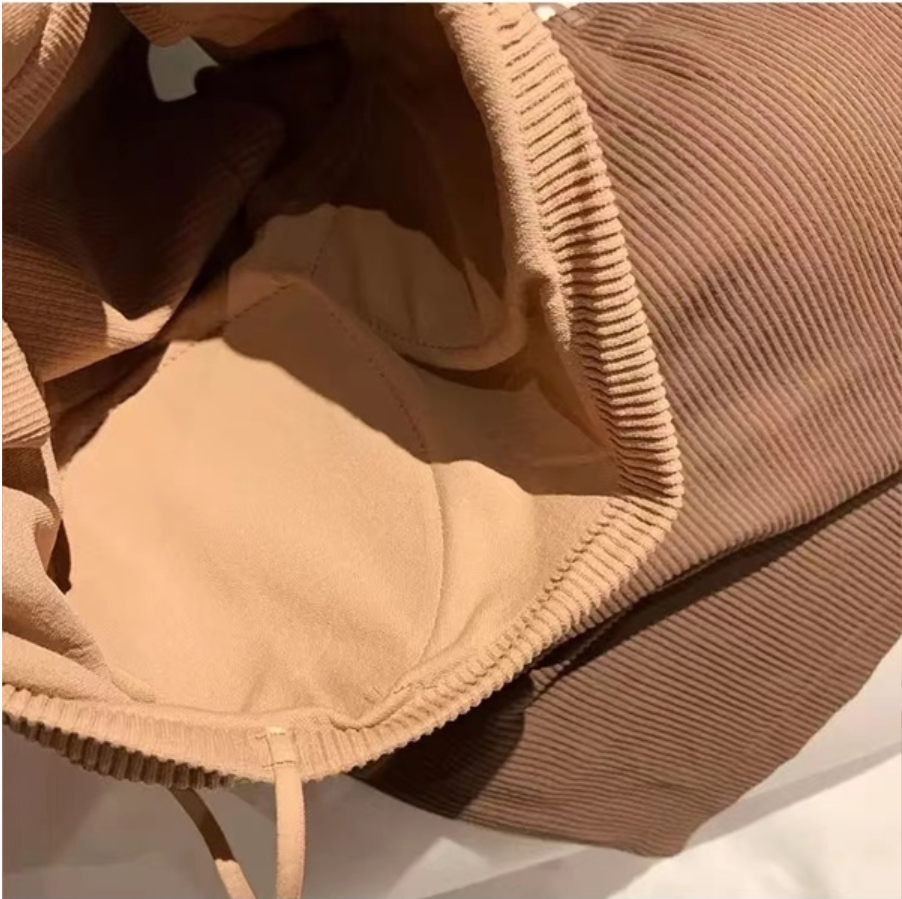 Snow L collarbone essence, chest pad, one-piece striped halter top, women's inner layer, knitted outer layer, no bra base layer Specification image