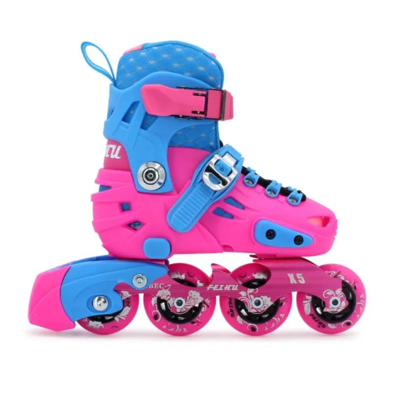 22 years Buyun PU roller skates length adjustable wheels without lights easy disassembly cleaning with brake tension adjustable 29 to 40 yards for kids and adults to play Item Picture